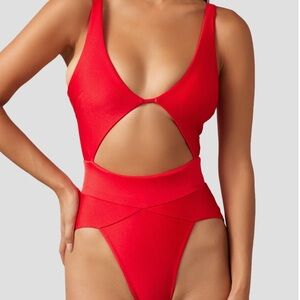 MBM swim aspire red one piece bathingsuit